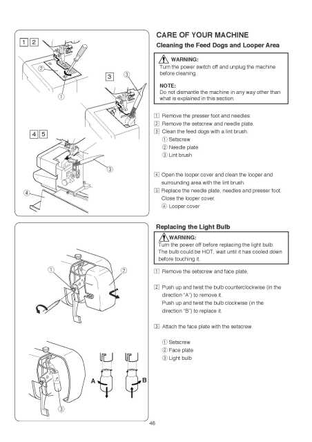 manual instructions overlock elna 634