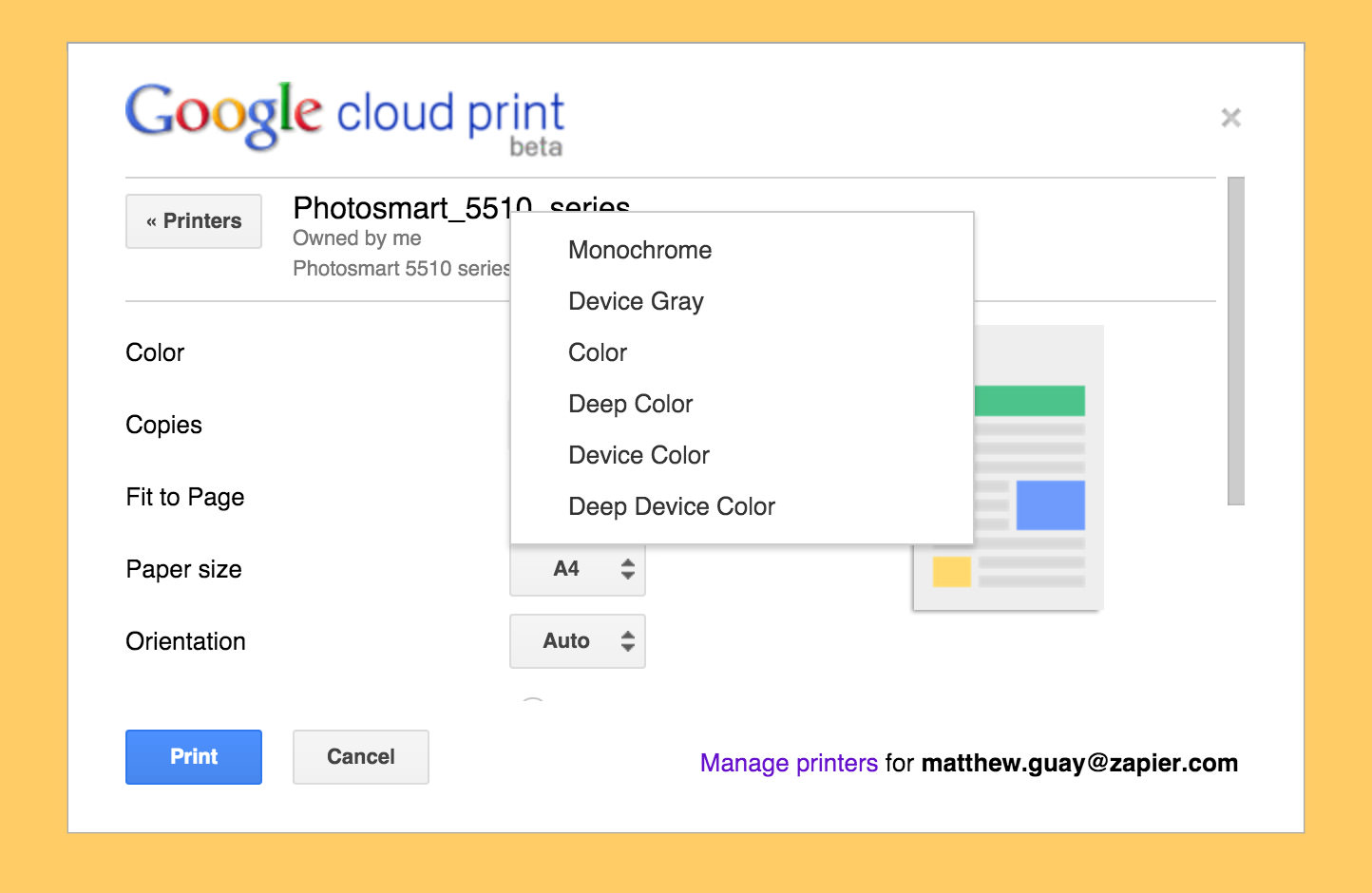 google cloud print to pdf