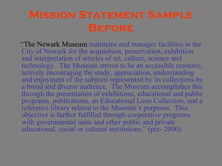 exhibition statement sample