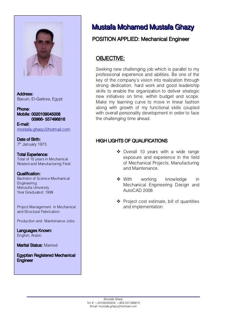 experienced electrical engineer cv pdf