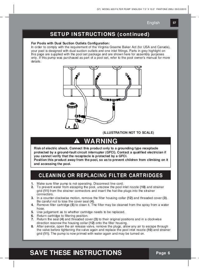 ecosprings pool filter instructions