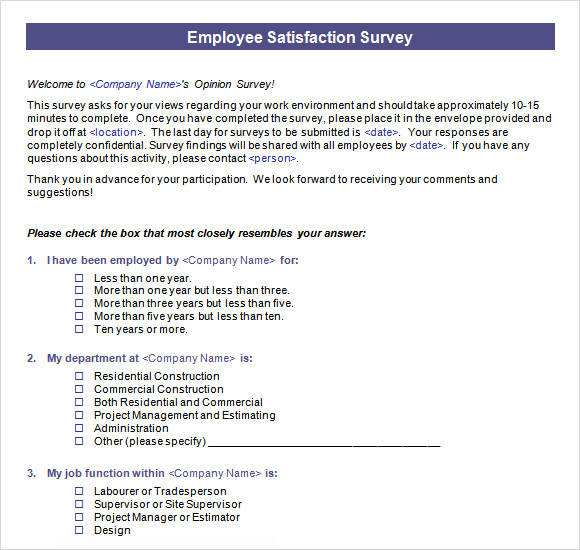 employee engagement survey questionnaire pdf