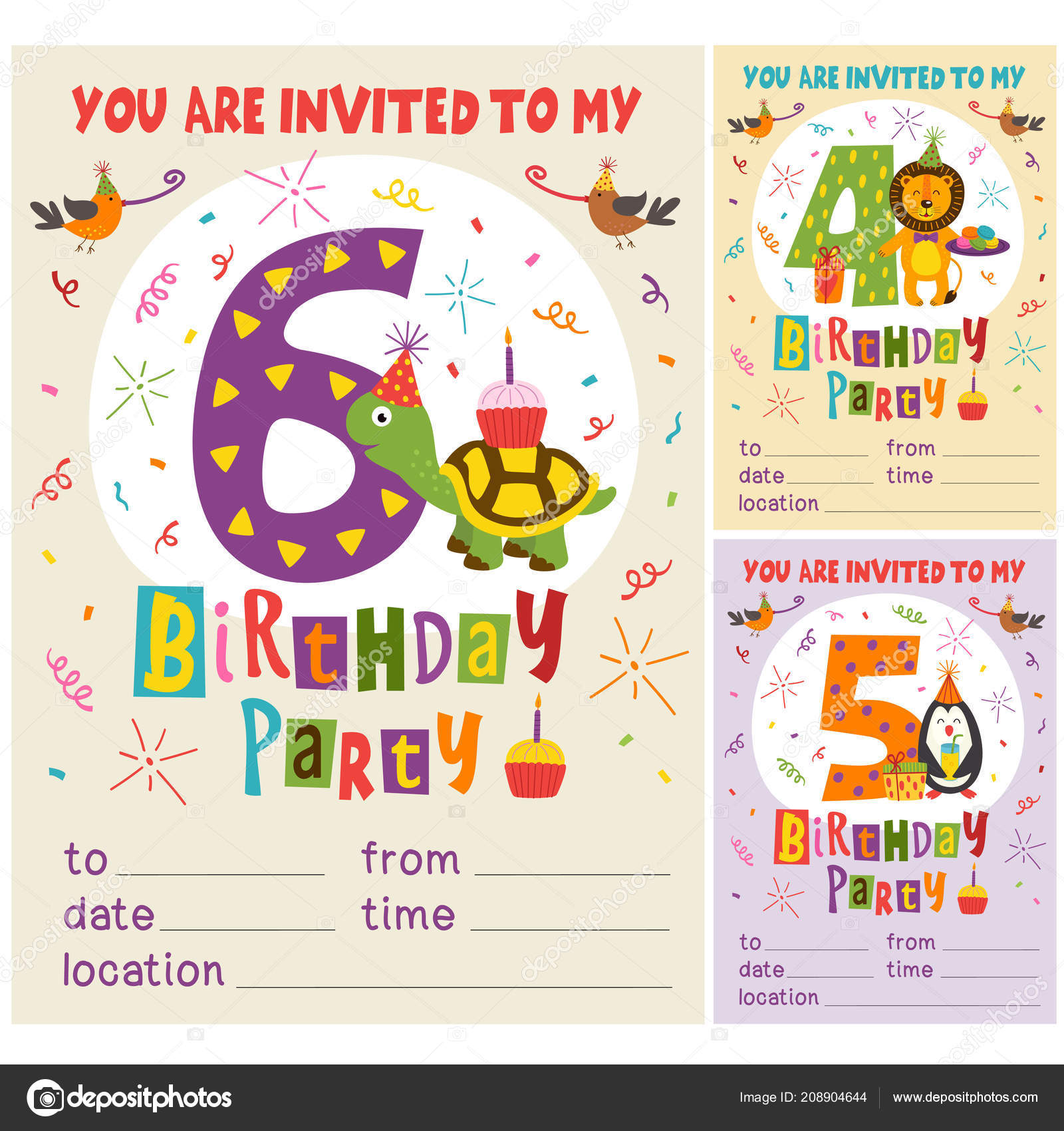 happy birthday invitation card sample