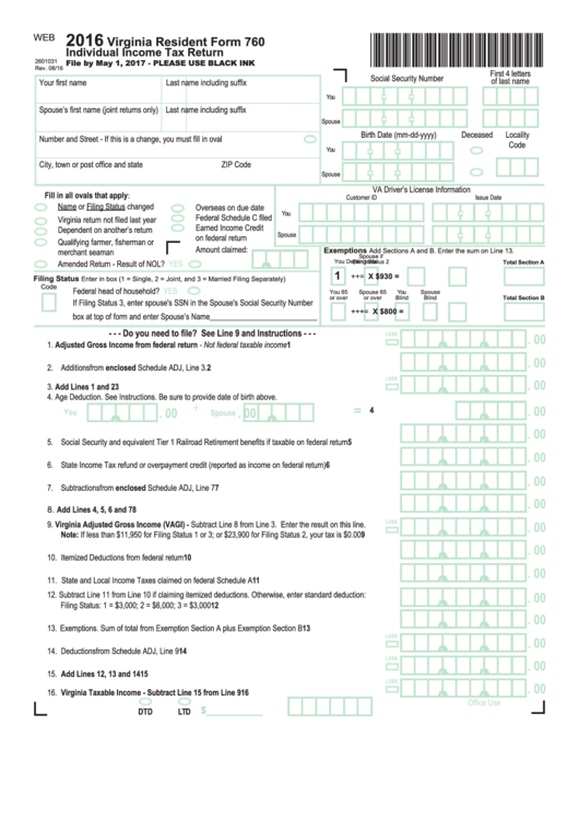 income tax return form pdf