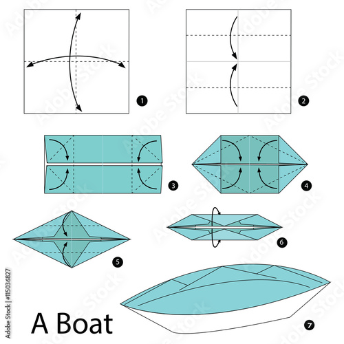 instructions to make origami boat