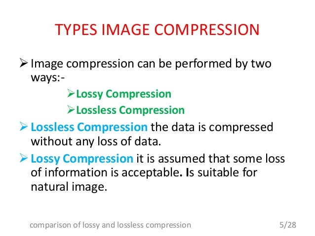 lossy and lossless compression pdf